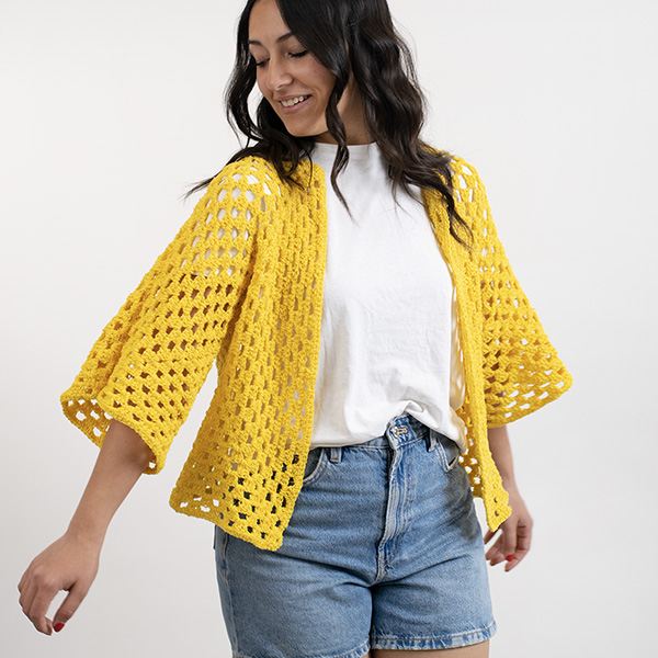 cardigan giallo